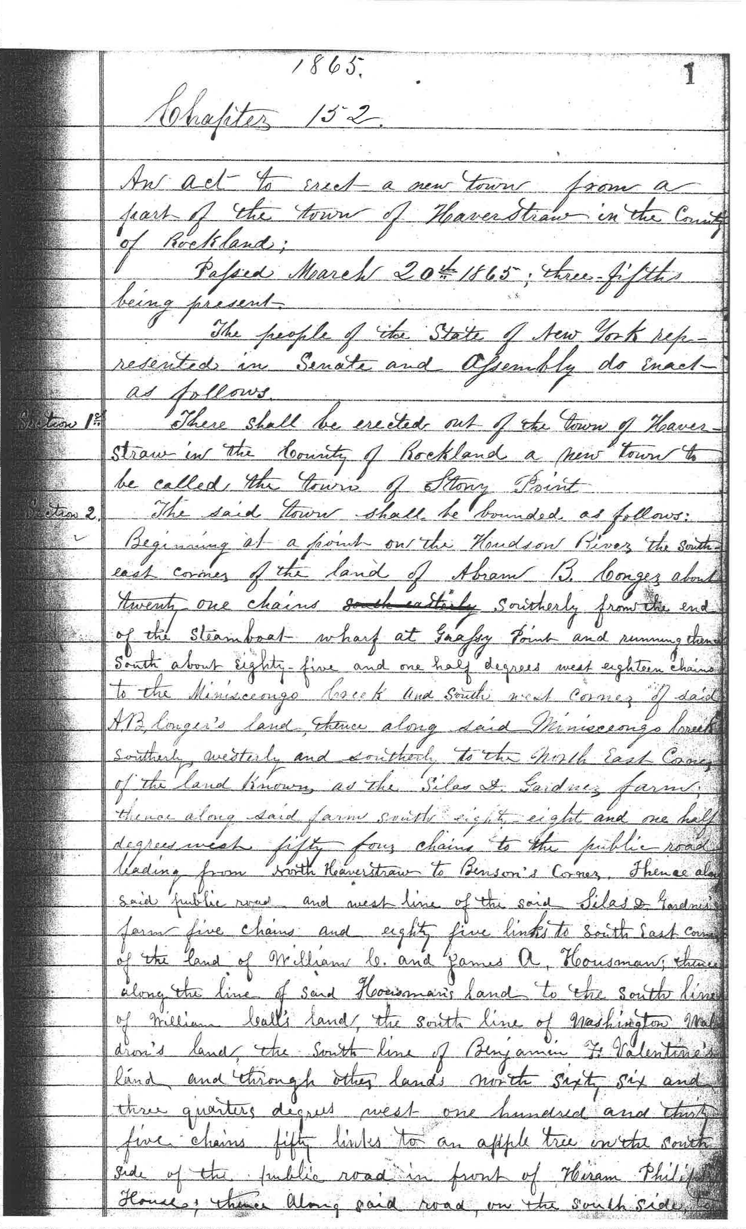 1865 Town Charter